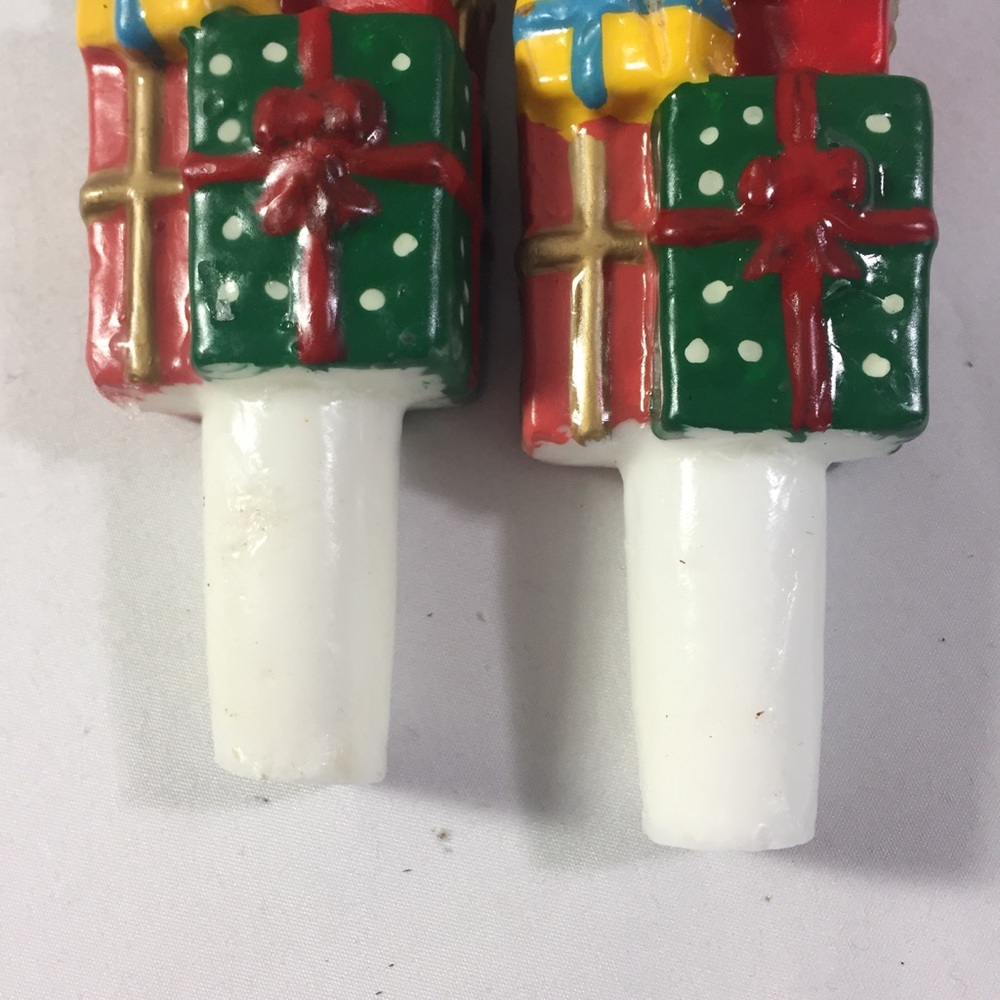 New vintage Tapered candle set Christmas Santa - Picture 3 of 7